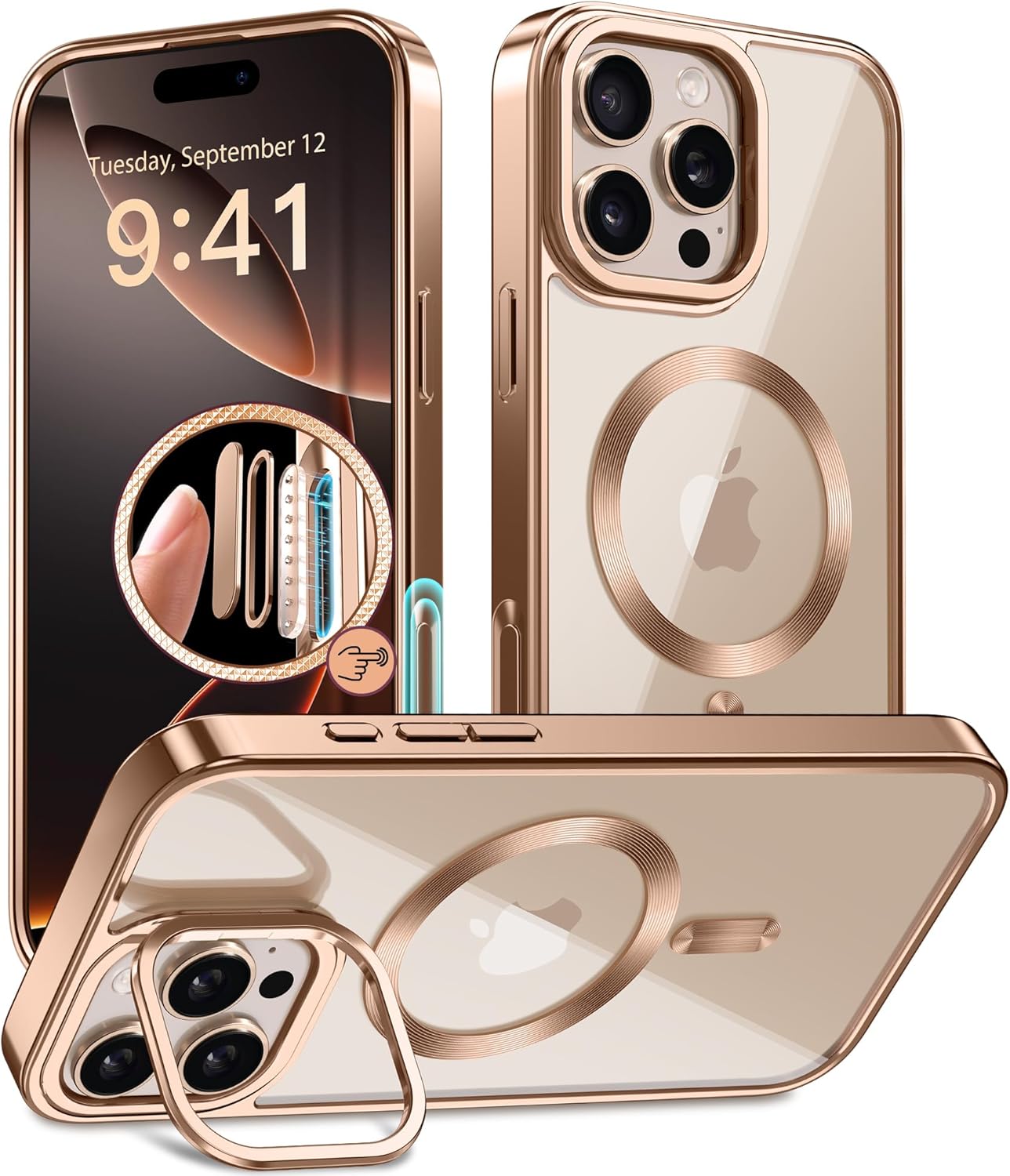 iPhone 16 Pro Max Case, with Camera Stash Stand​